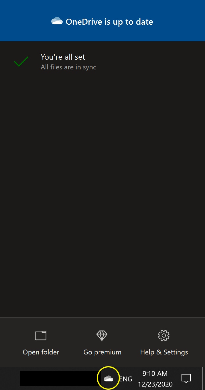 OneDrive Shortcut Window
